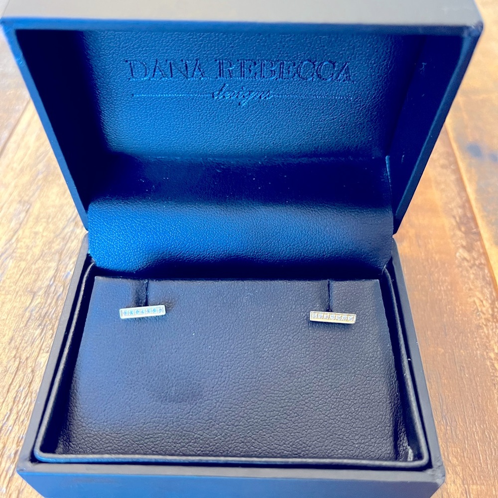 Sylvia Diamond Bar Stud Earrings